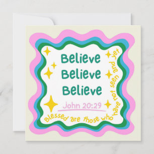 Christian Cards Believe Holiday Encouragement
