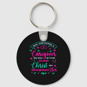 Christian Caregiver Female Caregiver Appreciation  Key Ring