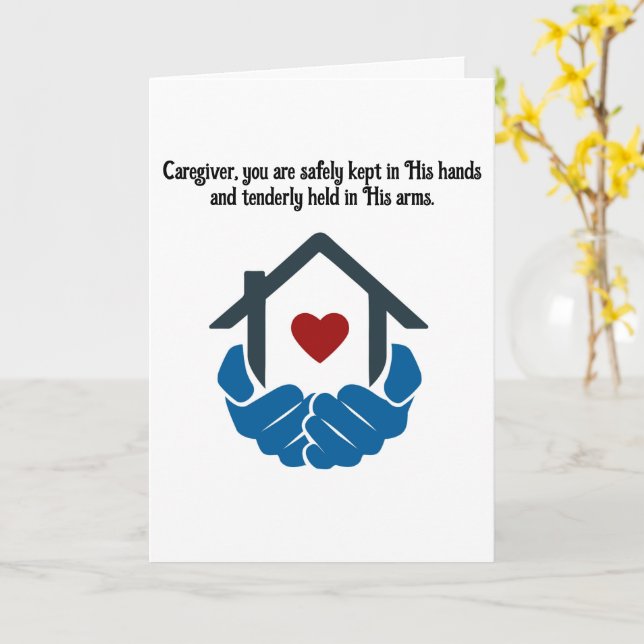 Christian Caregiver's Encouragement Card (Yellow Flower)