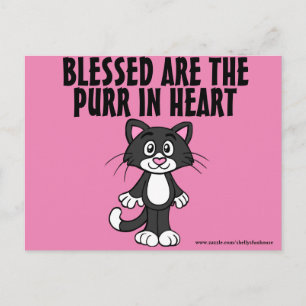 Christian Cat memes Postcards, Purr in Heart Postcard