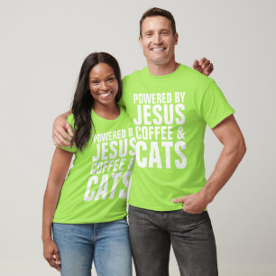 Christian Cat T-shirts, JESUS CATS COFFEE T-Shirt