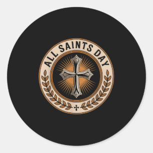 Christian Catholic Cross Holy Spirit November All Classic Round Sticker