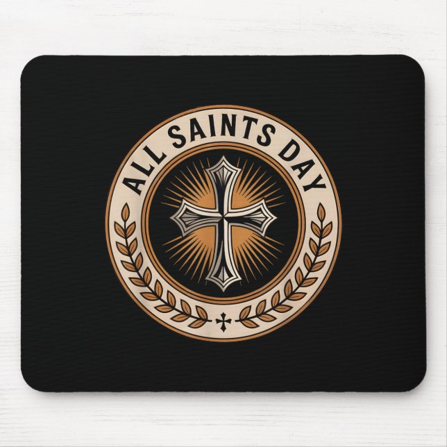 Christian Catholic Cross Holy Srit November All Sa Mouse Mat (Front)