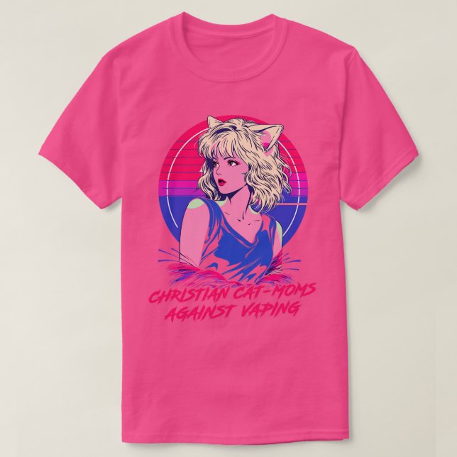 Christian CatMoms Against Vaping T-Shirt (Design Front)