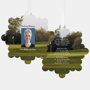 Christian Celebration Life Keepsake Golf Golfing  Tree Decoration Card