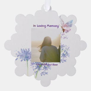 Christian Celebration of Life  Butterfly Tree Decoration Card