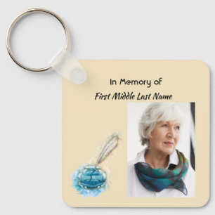 Christian Celebration of Life Service Feather Pen  Key Ring