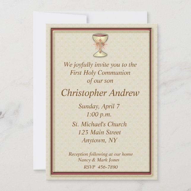 Christian Chalice Invitation (Front)