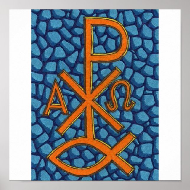 Christian Chi-Rho Fish Poster (Front)