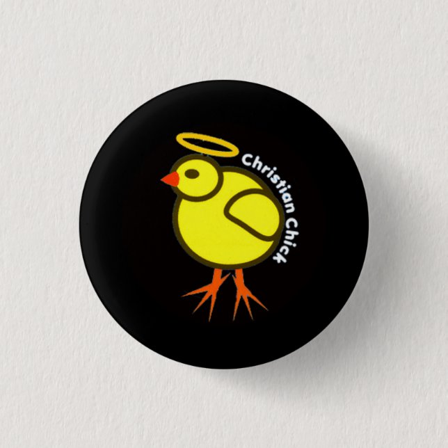 Christian Chick 3 Cm Round Badge (Front)