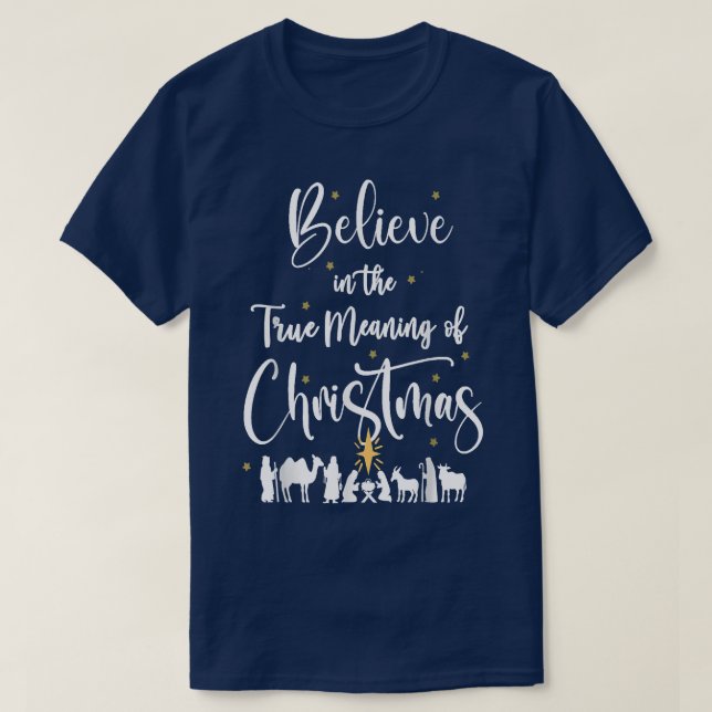 Christian Christmas Baby Jesus Nativity  T-Shirt (Design Front)