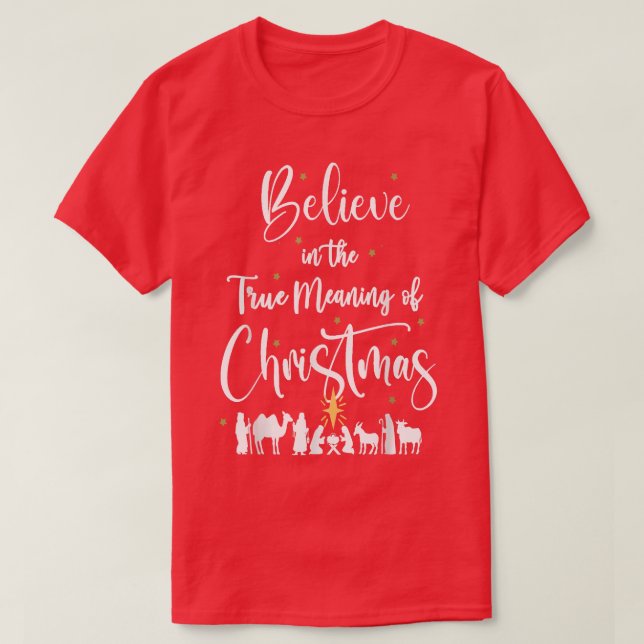 Christian Christmas Baby Jesus Nativity  T-Shirt (Design Front)