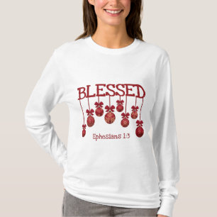 Christian CHRISTMAS BAUBLES BLESSED T-Shirt