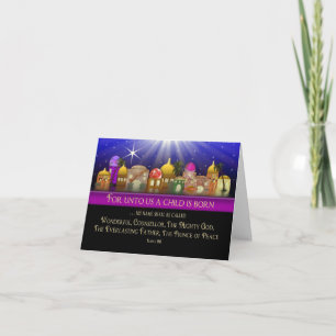 Christian Christmas - Bethlehem Isaiah 9:6 - Star Holiday Card