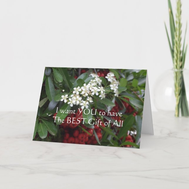 Christian Christmas Card with Gospel message (Front)