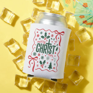 Christian Christmas Cross Sign Jesus Christ Faith Can Cooler
