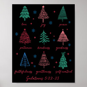 Christian Christmas Galatians 5 22-23 Fruit Of The Poster