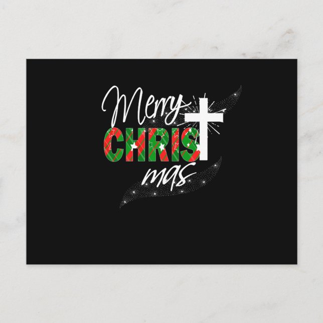 Christian Christmas Gift Merry Christmas With Postcard (Front)