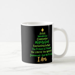 Christian Christmas Jesus Bible Names Xmas Tree Sh Coffee Mug