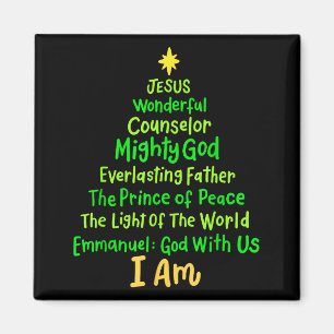 Christian Christmas Jesus Bible Names Xmas Tree Sh Magnet