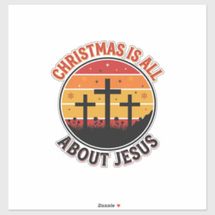 Christian Christmas Jesus Sunset Cross T-Shirt Des