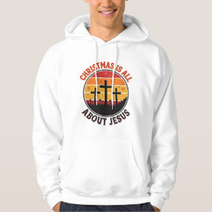 Christian Christmas Jesus Sunset Cross T-Shirt Des Hoodie