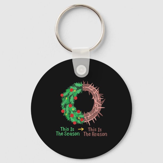Christian Christmas Jesus This Is The Season The R Key Ring (Front)