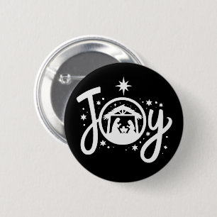 Christian Christmas Joy Jesus Nativity Scene Faith 6 Cm Round Badge