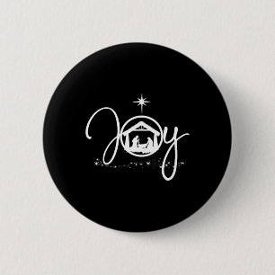Christian Christmas Joy Jesus Nativity Scene Faith 6 Cm Round Badge