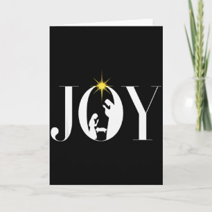 Christian Christmas Joy Jesus Nativity Scene Faith Card