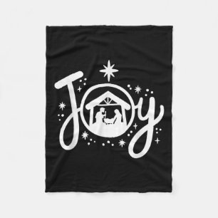 Christian Christmas Joy Jesus Nativity Scene Faith Fleece Blanket