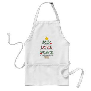 Christian Christmas Joy Love and Peace Standard Apron