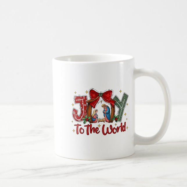 Christian Christmas Joy To The World Coquette Jesu Coffee Mug (Right)
