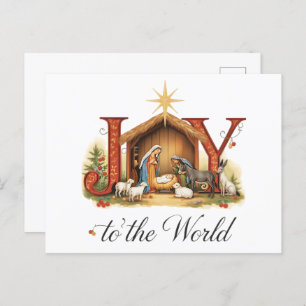 Christian Christmas Joy to the World: The Story Be Postcard