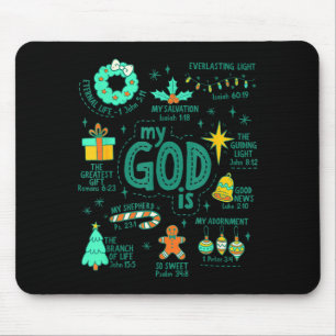 Christian Christmas My God Is Jesus Is The Reason  Mouse Mat