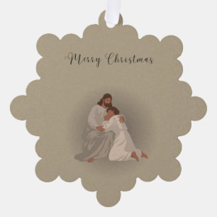 Christian Christmas Napkins Tree Decoration Card