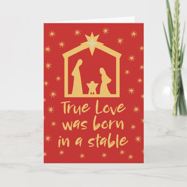 Christian Christmas Nativity Jesus Religious Holiday Card (Front)