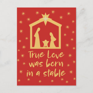Christian Christmas Nativity Jesus Religious Holiday Postcard