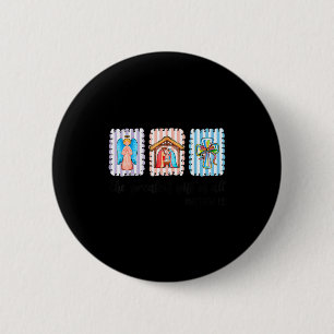 Christian Christmas Nativity Scene Jesus Faith Bel 6 Cm Round Badge