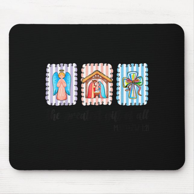 Christian Christmas Nativity Scene Jesus Faith Bel Mouse Mat (Front)
