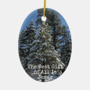 Christian Christmas Ornament - Best Gift is Jesus