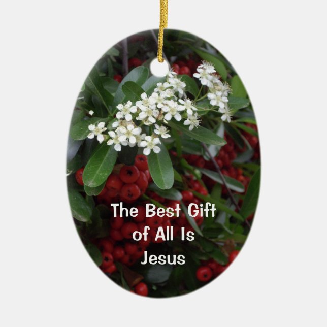 Christian Christmas Ornament - The Best Gift (Front)