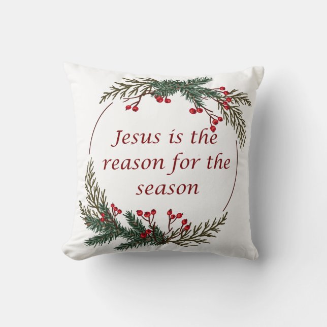 Christian Christmas Scripture  Cushion (Front)
