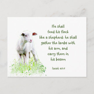 Christian Christmas Scripture Inspirational Verse Postcard