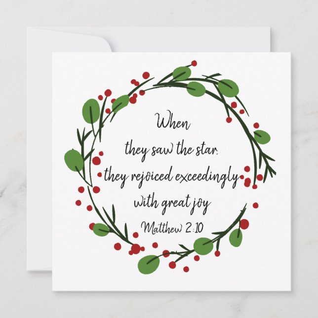 Christian Christmas Scripture Scripture Card (Front)