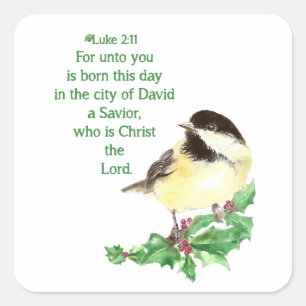 Christian Christmas Scripture Sticker Scripture