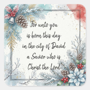 Christian Christmas Scripture Sticker Scripture