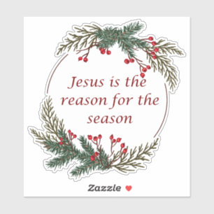 Christian Christmas Scripture Sticker Scripture