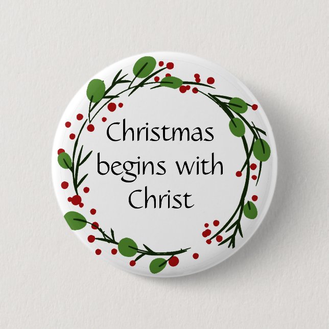 Christian Christmas Scripture Sticker Scripture 6 Cm Round Badge (Front)
