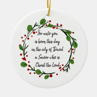 Christian Christmas Scripture Sticker Scripture Ceramic Tree Decoration